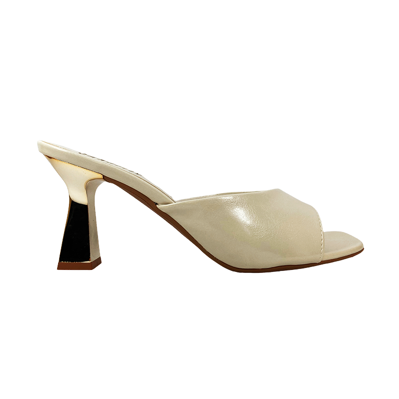 Tamanco Salto Taça Intense Off White - Sandelly
