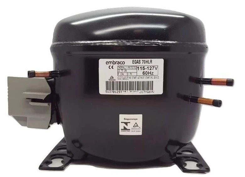 Compressor Embraco 1/5+ R134 115-127V/60Hz EGAS 70HLR - Gela Tudo