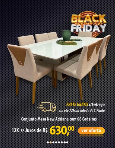 Conjunto Mesa de Jantar Adriana c/ 08 cadeiras - Sylvia Design, jogo de  cadeiras de jantar - thirstymag.com