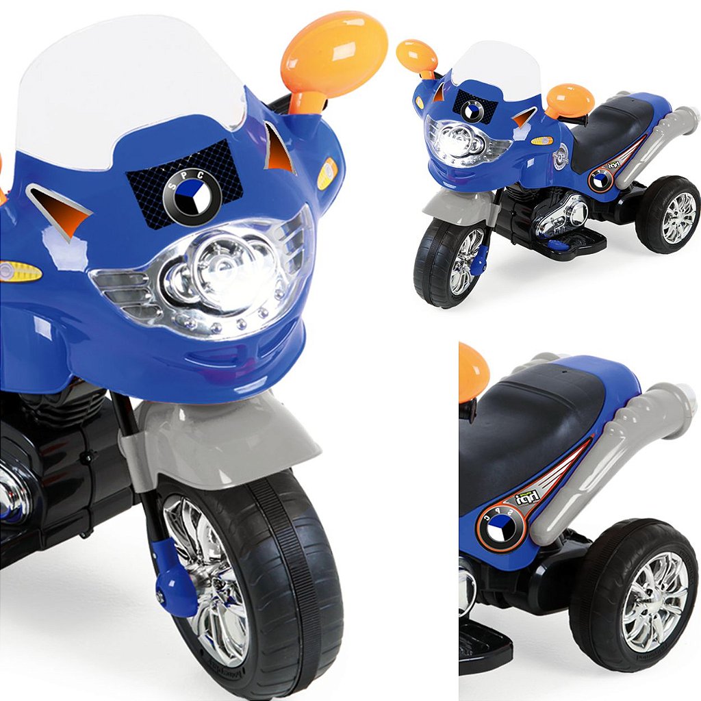 Moto Elétrica Infantil Criança Speed Chopper 6v Branca - Ri Happy