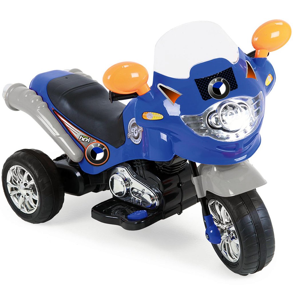 Moto Eletrica Infantil Xplast Motocross 6V Azul com Rodinhas - Maçã Verde  Baby