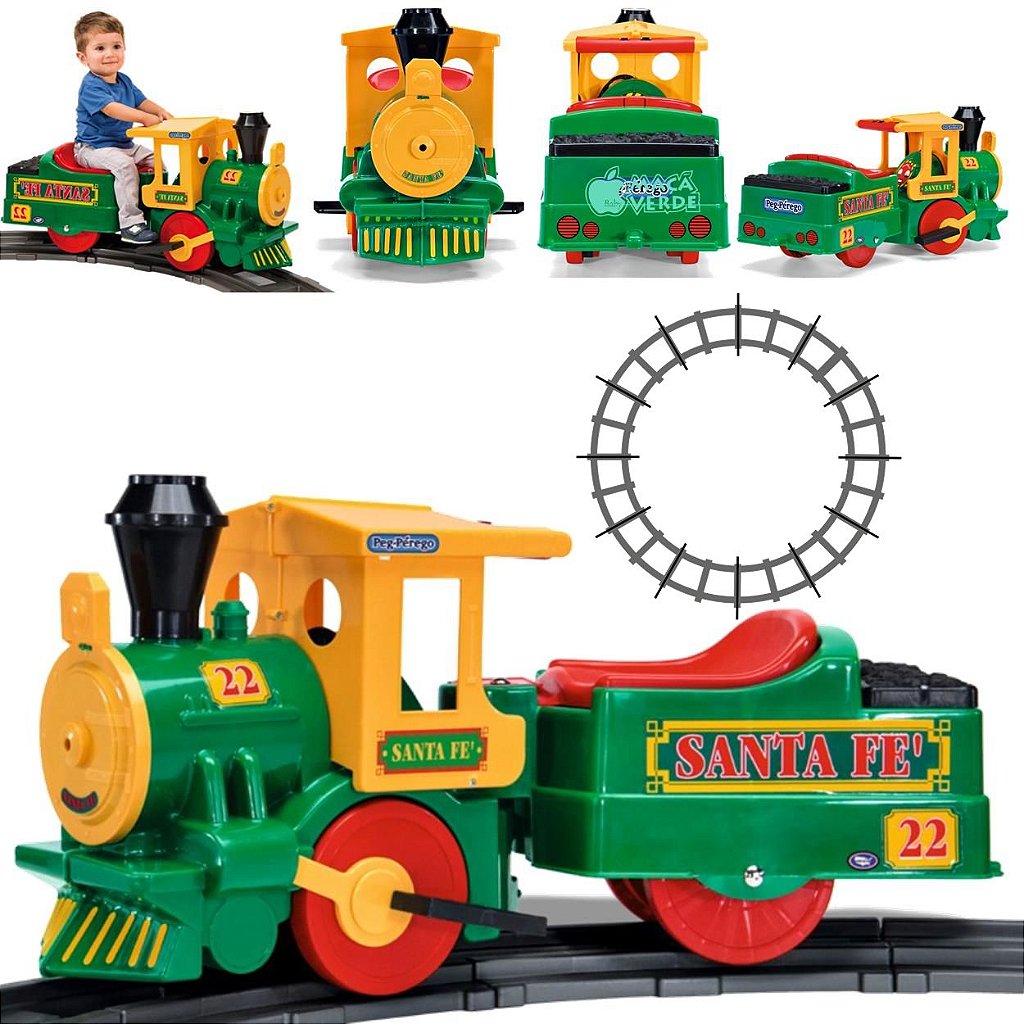 Trem Elétrico Trenzinho De Brinquedo Infantil Locomotiva Som Cor