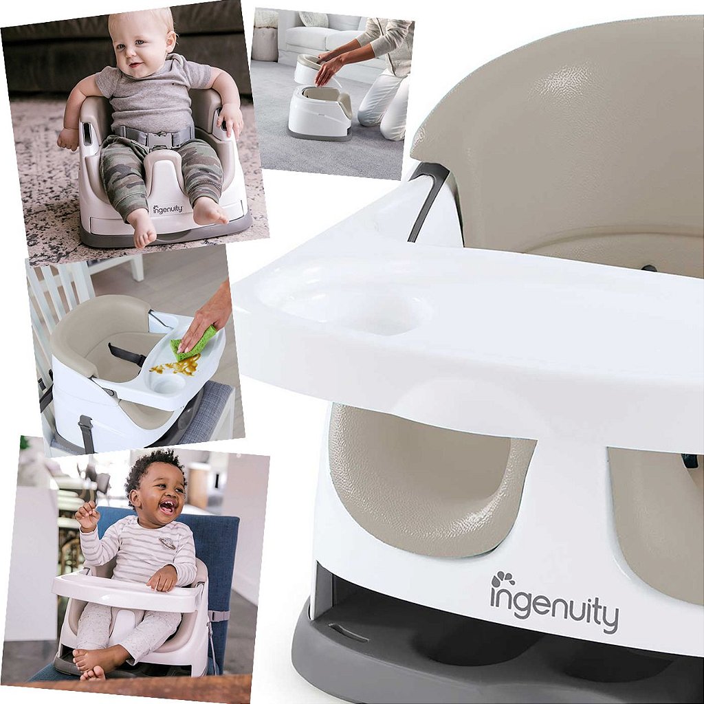 Cadeirinha de Alimentação Ingenuity Baby Base Seat 2x1 Creme - Maçã Verde  Baby