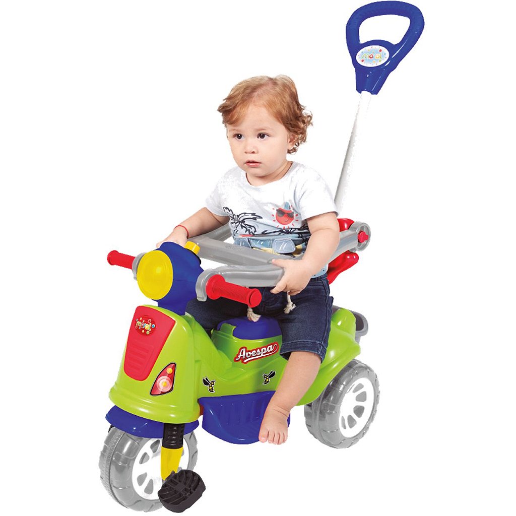 Triciclo Infantil Carrinho Motoca Passeio C/ Empurrador Bebê