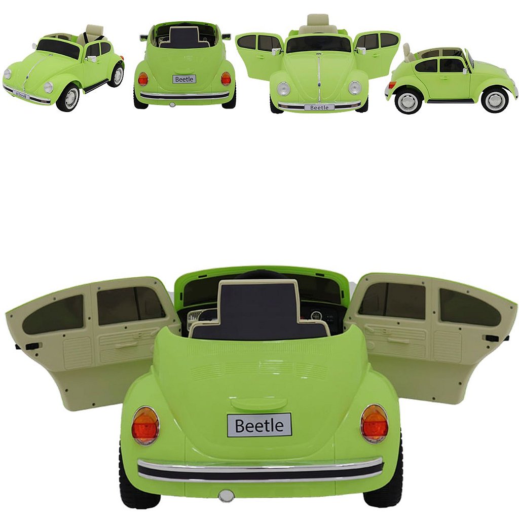 Carro Elétrico Infantil Fusca Beetle 12V Azul com Controle Remoto