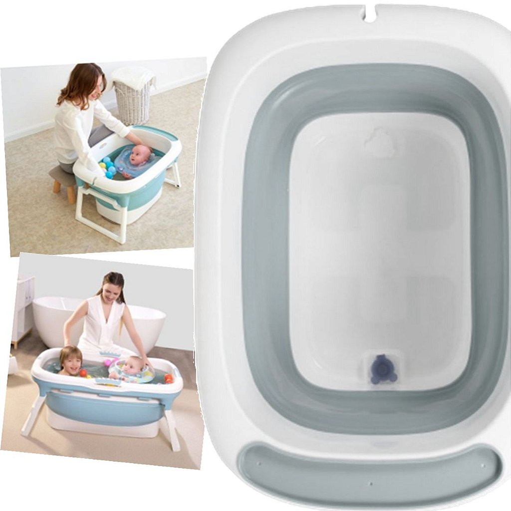 Banheira dobrável e portátil para bebês e crianças pequenas - Toy