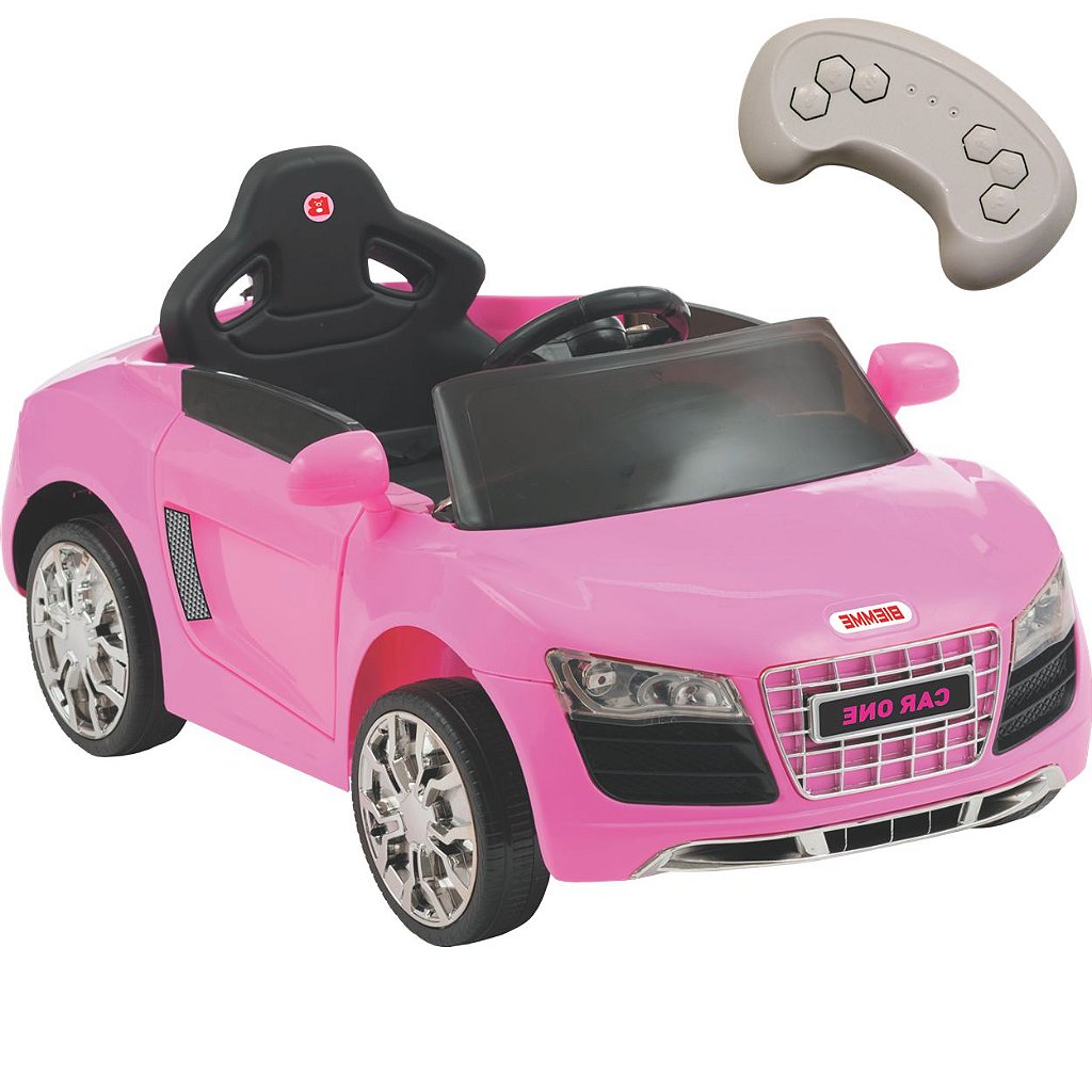 Carro Carrinho Elétrico Menino Menina Luxo Rosa Bateria