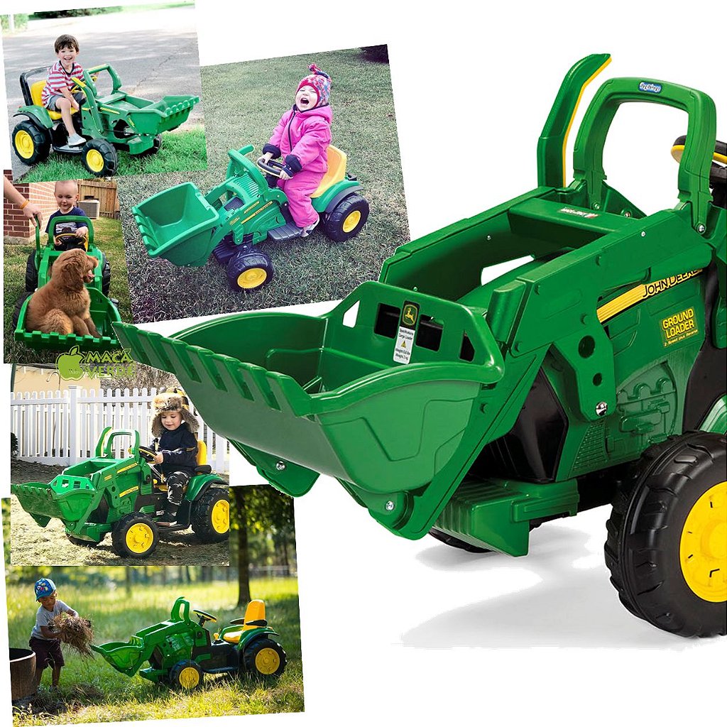 Trator Elétrico Infantil com Caçamba - John Deere - 12v - Peg-Pérego