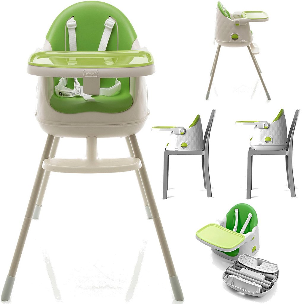 Silla de comer para bebé Safety 1st Cadeira Refeição Jelly - Alimentação  Comer Bebê Criança Infantil Desmontável Portátil Compacta color verde