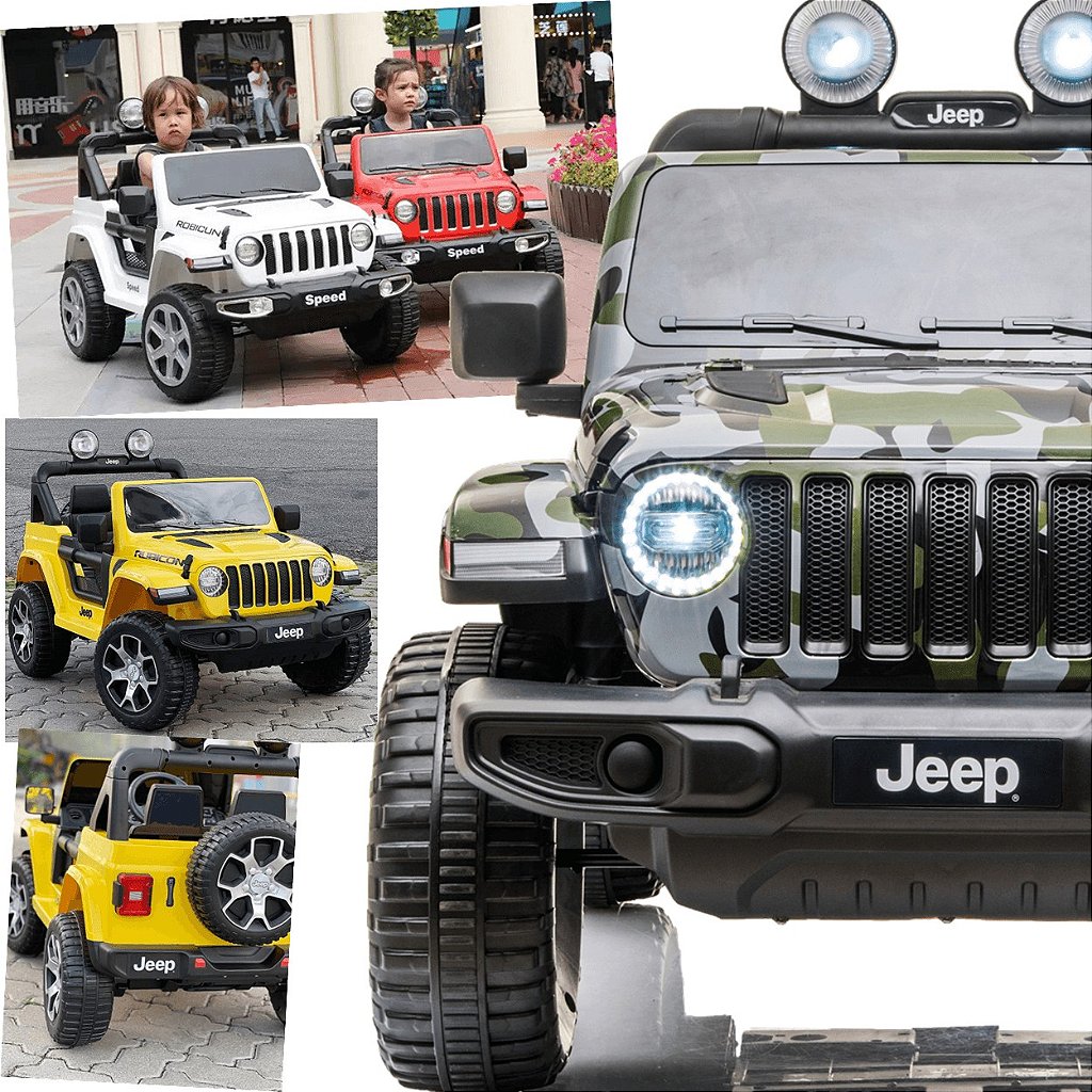 Carrinho Brinquedo Controle Remoto Jeep Militar Camuflado Corrida
