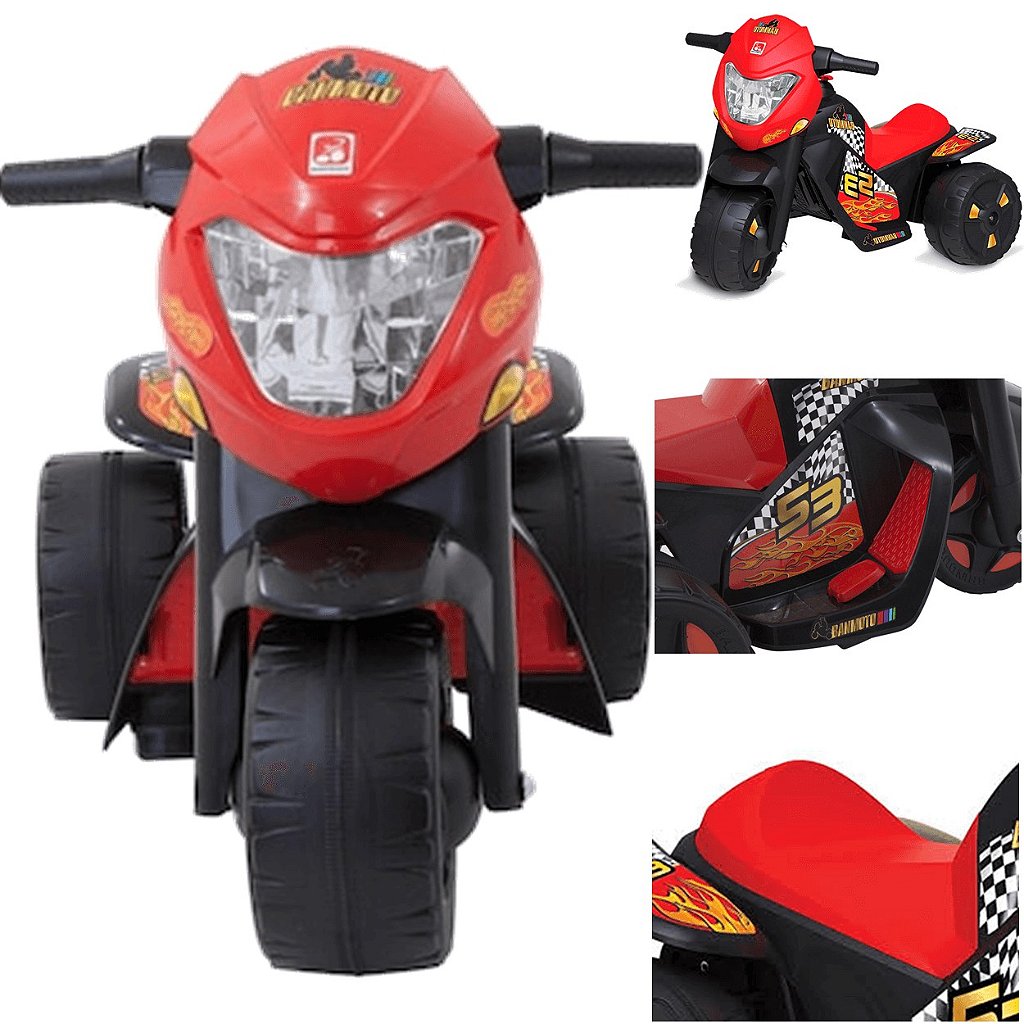 Moto Eletrica Infantil Bandeirante Banmoto 6V Gatinha Rosa na