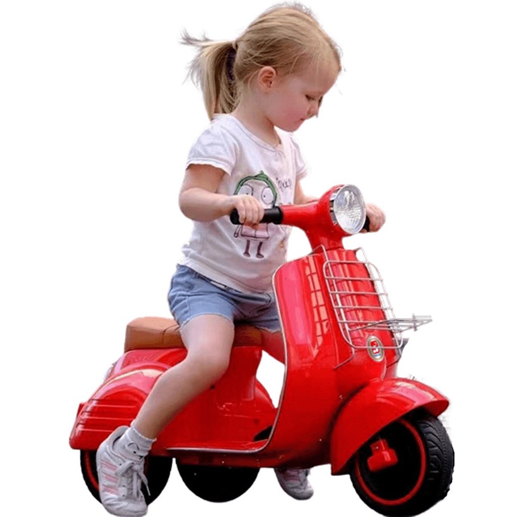 Mini Moto Eletrica Infantil Bandeirante Lambreta 6V Vermelha - Maçã Verde  Baby