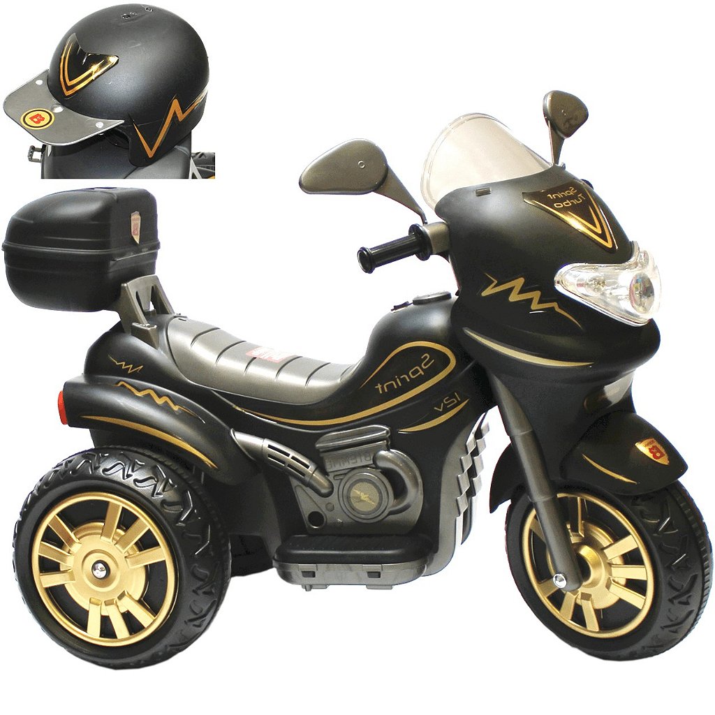 Moto Elétrica Infantil Sprint Turbo Amarelo 12V Biemme - Maçã Verde Baby