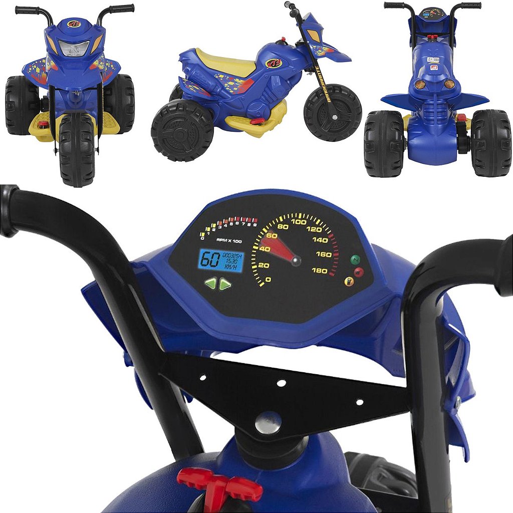 Mini Moto Elétrica Infantil XT3 Blue Bandeirante Bandeirante Brinquedos  Tropical Multiloja