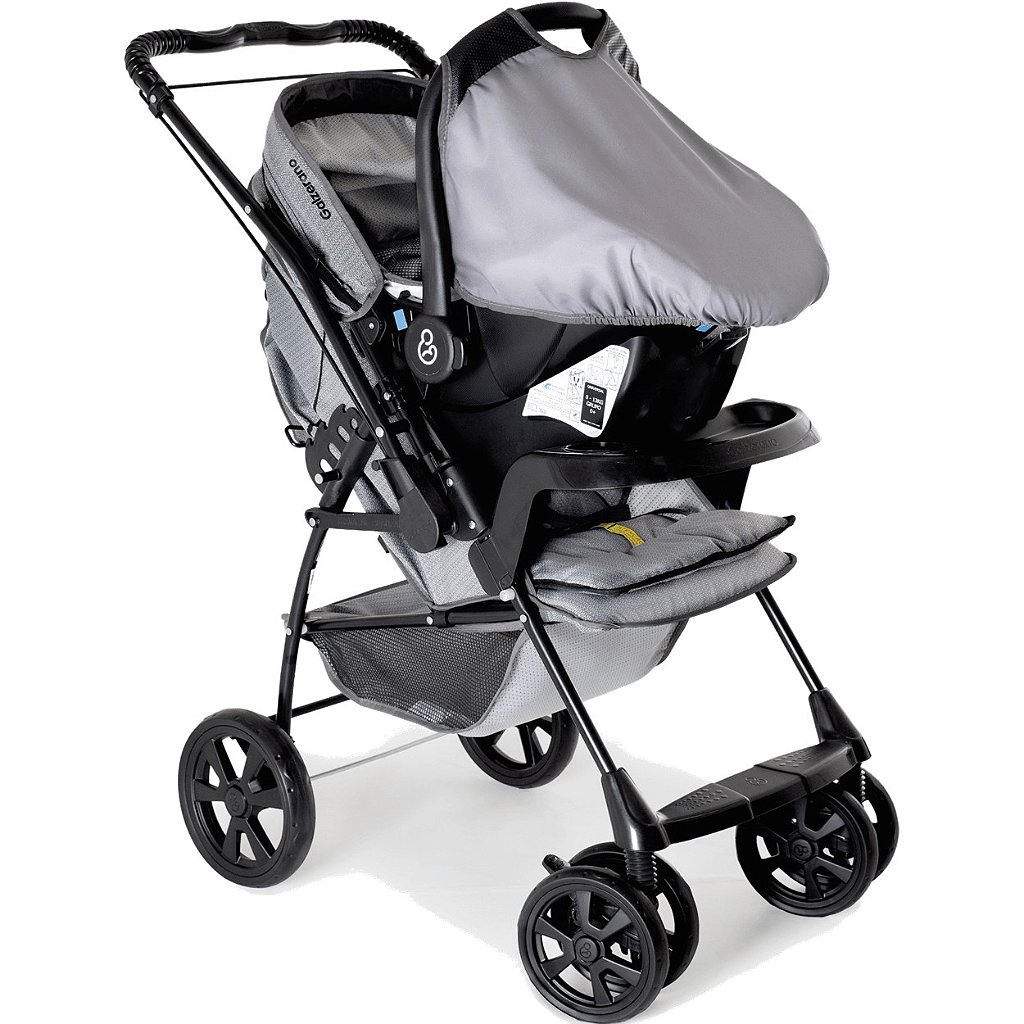 Carrinho Bebe Conforto Base Galzerano Milano II Preto Cobre - Maçã Verde  Baby