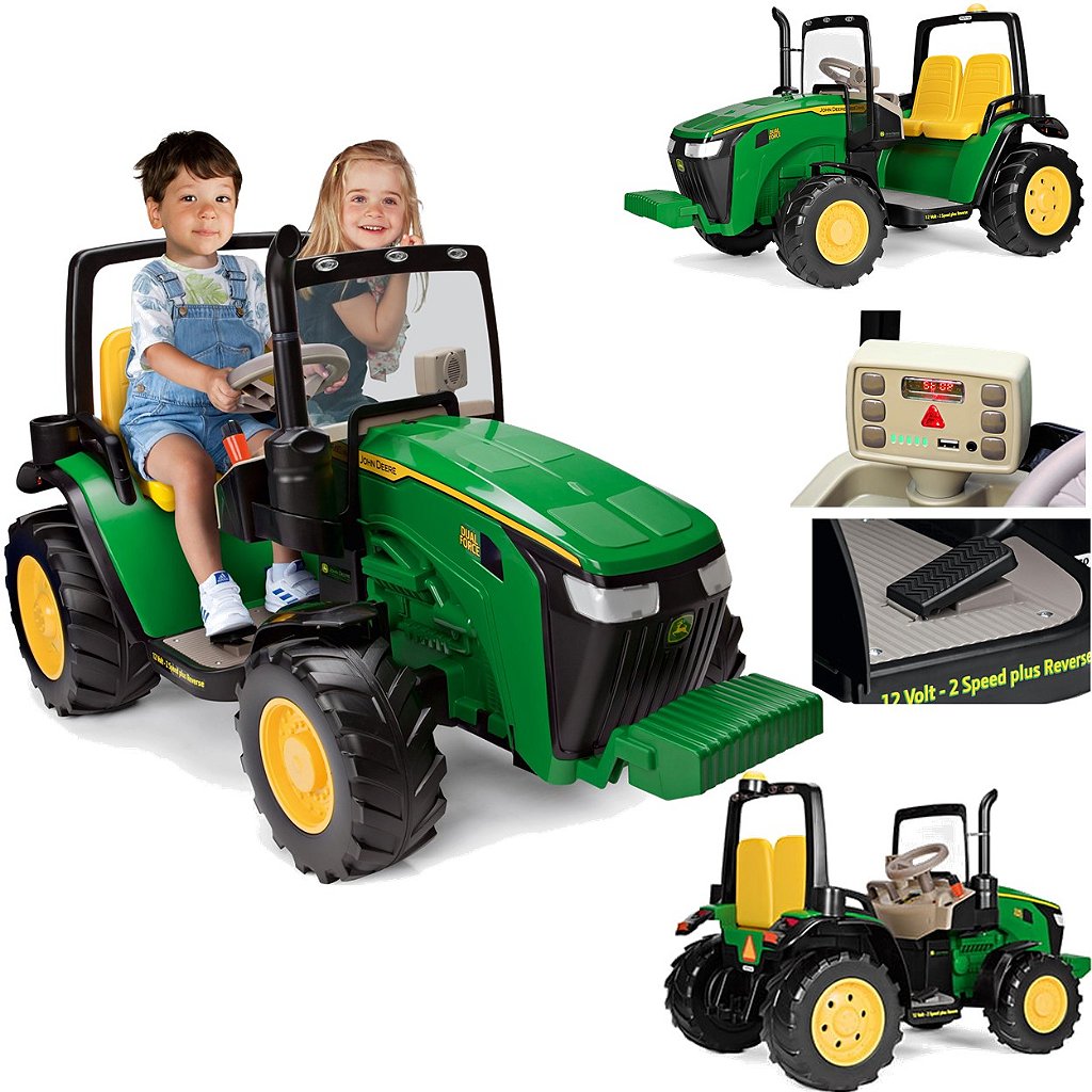 Mini Trator Elétrico Infantil John Deere Ground Force 12V