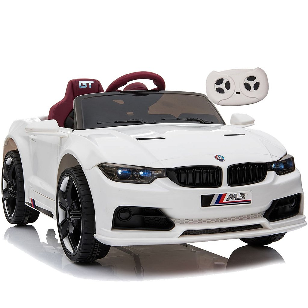 Carro Eletrico Infantil BMW M3 Branco com Controle Remoto 12V, carro  controle remoto infantil