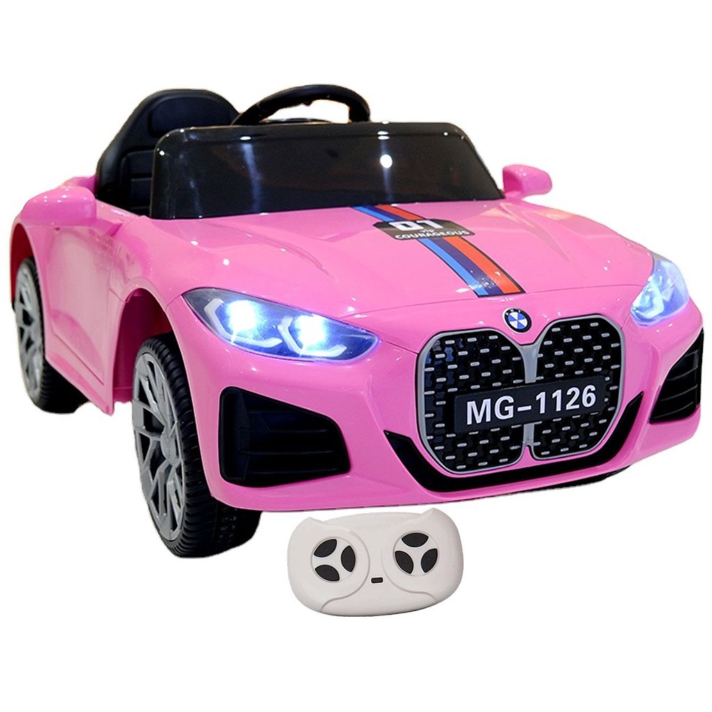 Carro elétrico infantil rosa 2 lugares