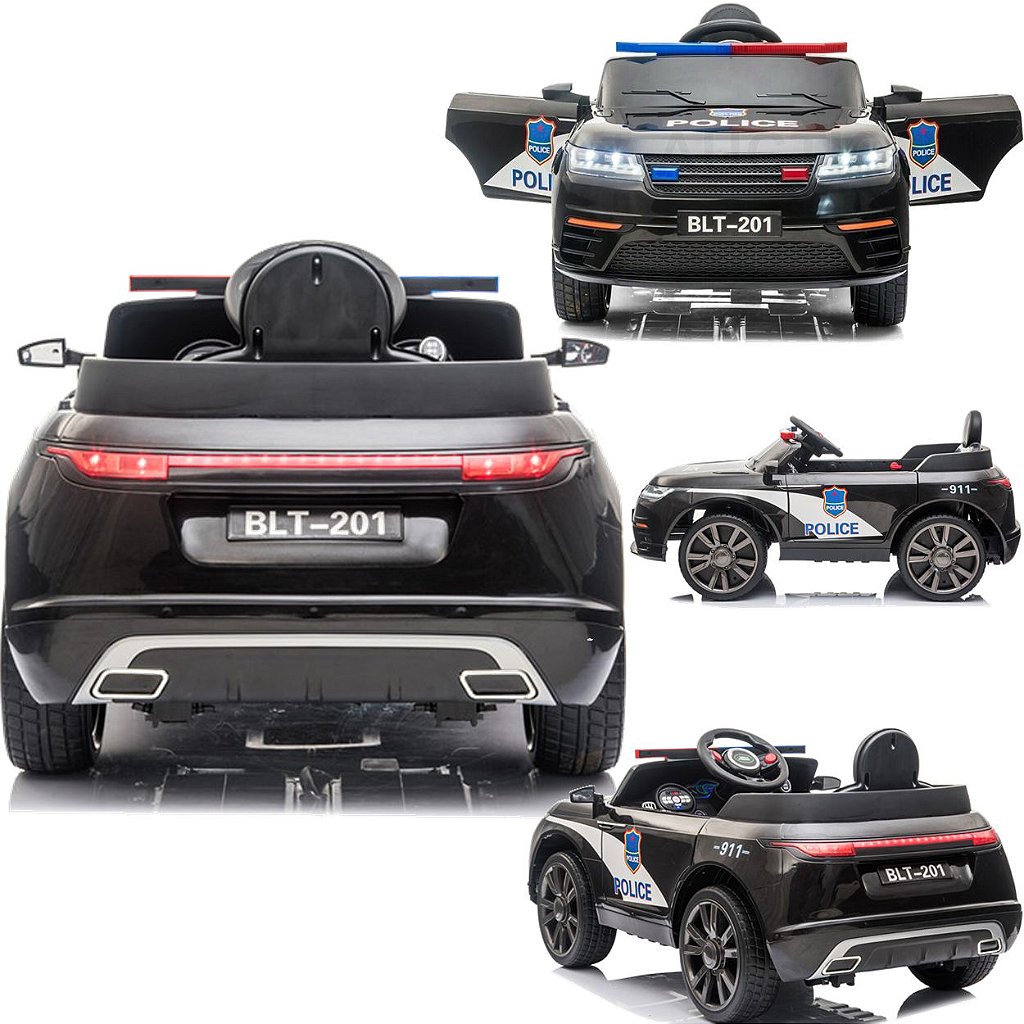 Carro Elétrico Bel Polícia Drift 12V com Controle Remoto 12V - Branco, Shopping