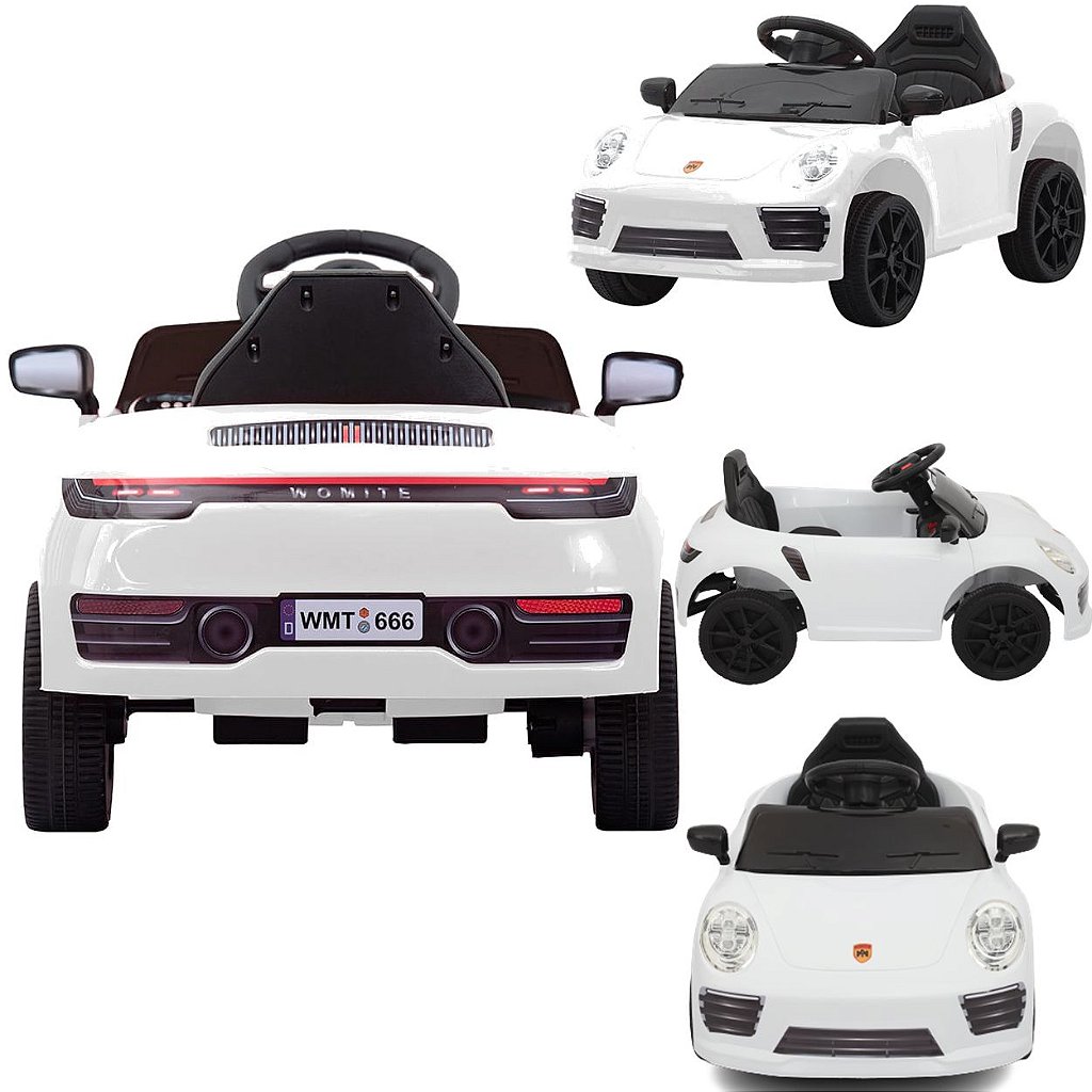 Mini Carro Elétrico Infantil de Luxo - Porsche c/ Controle Remoto
