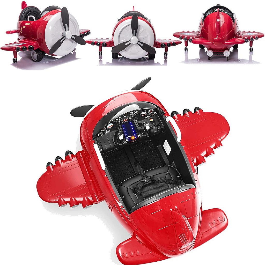 Avião Elétrico Infantil Aircraft 360 12V com Controle Remoto - Maçã Verde  Baby