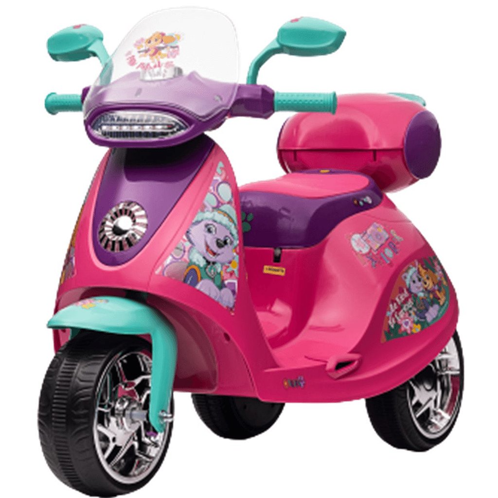 Moto Eletrica Infantil BangToys Patrulha Canina Scooter Rosa 6V