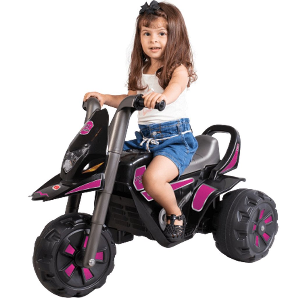 Mini Moto Elétrica Infantil Triciclo Criança Motorizado Azul