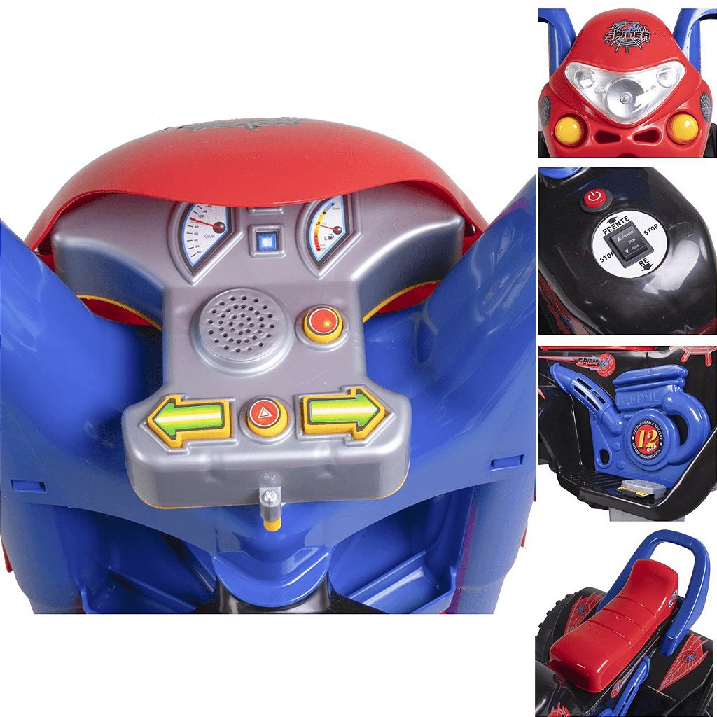 Moto Eletrica Infantil Biemme GP Raptor Super Boy Azul 6V - Maçã Verde Baby