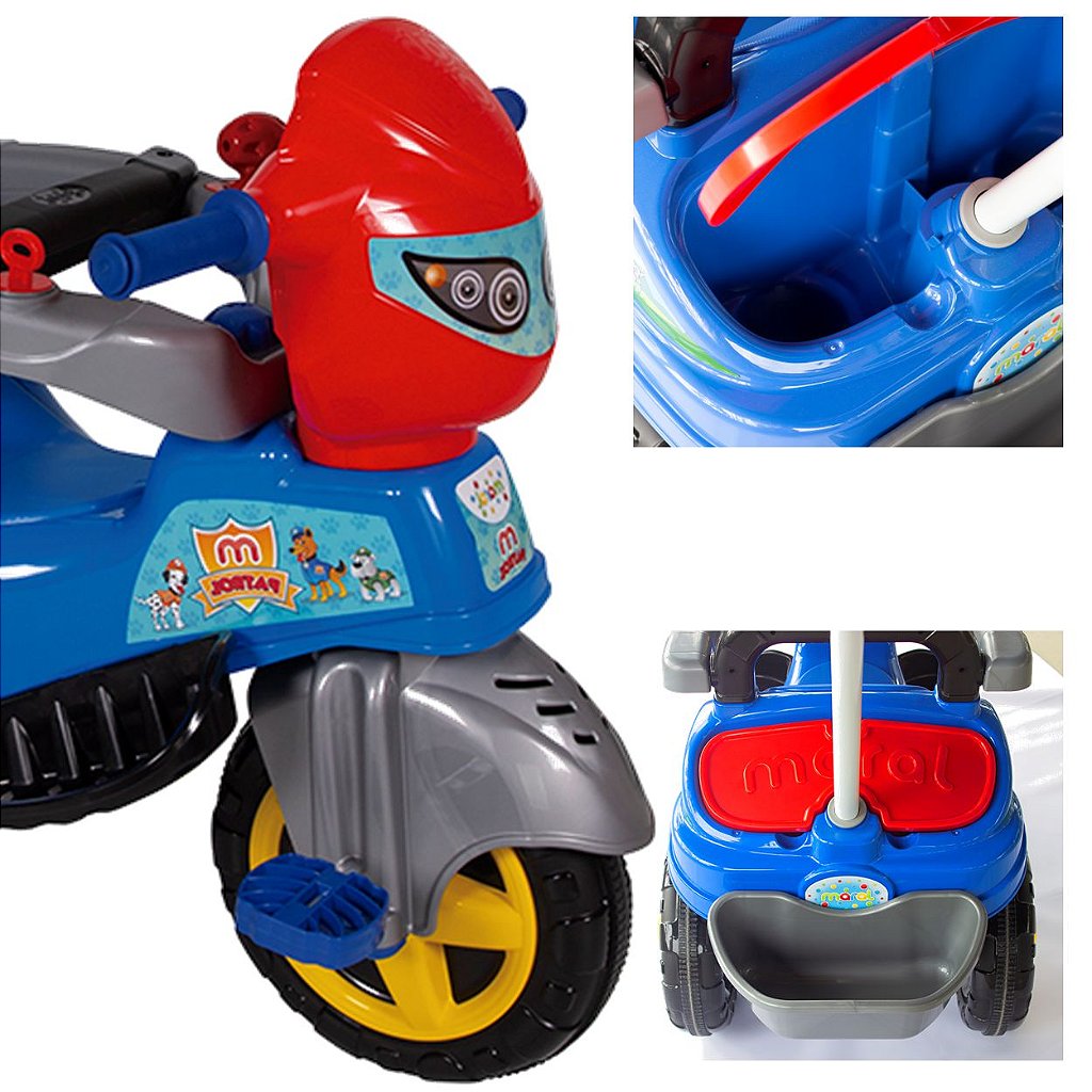 Triciclo Infantil Baby City Menina com Empurrador