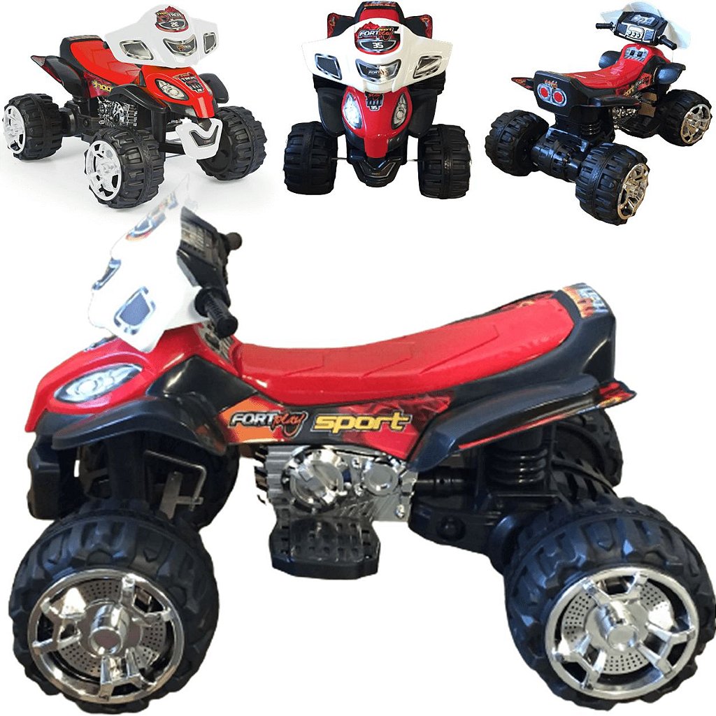 Moto Eletrica Infantil Xplast Speed Chopper 6V Branca Vermelha - Maçã Verde  Baby