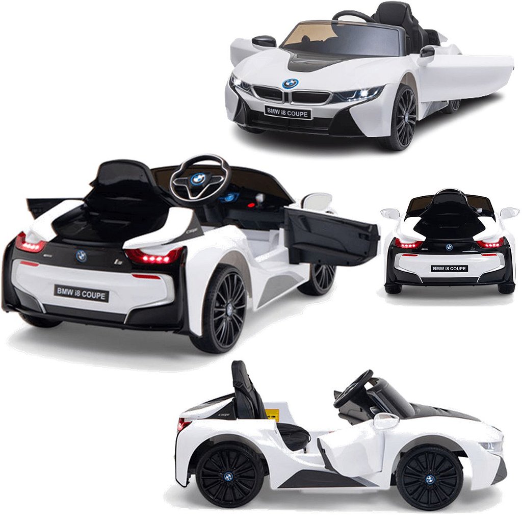 Carro Eletrico Zippy Toys BMW i8 Coupe 12V com Controle Branco - Maçã Verde  Baby