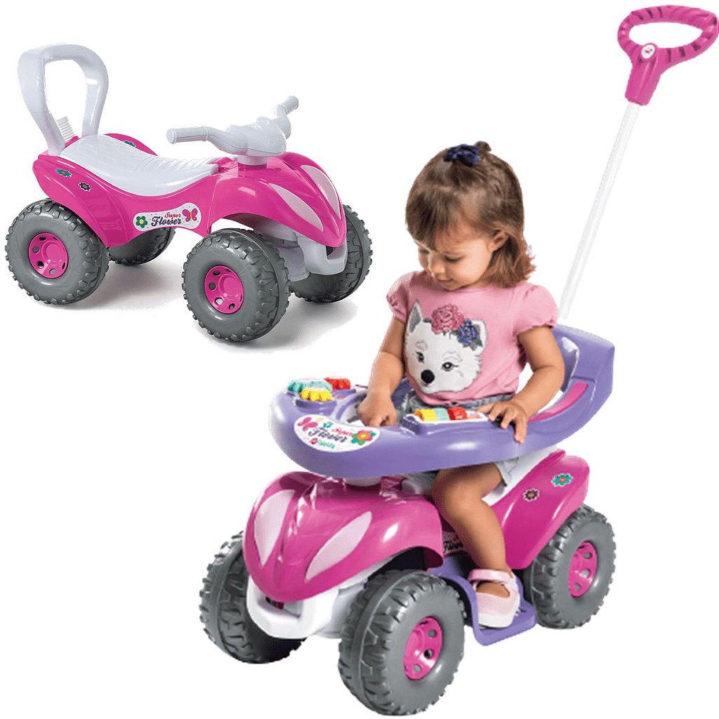 Motoca Quadriciclo Cross Turbo Calesita Pink - Carros a Pedal