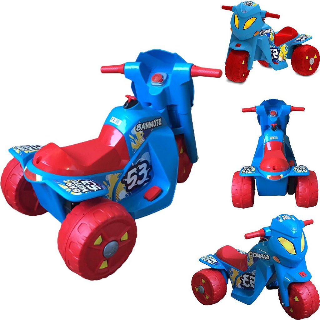 Moto Eletrica Infantil Bandeirante Banmoto 6V Gatinha Rosa na