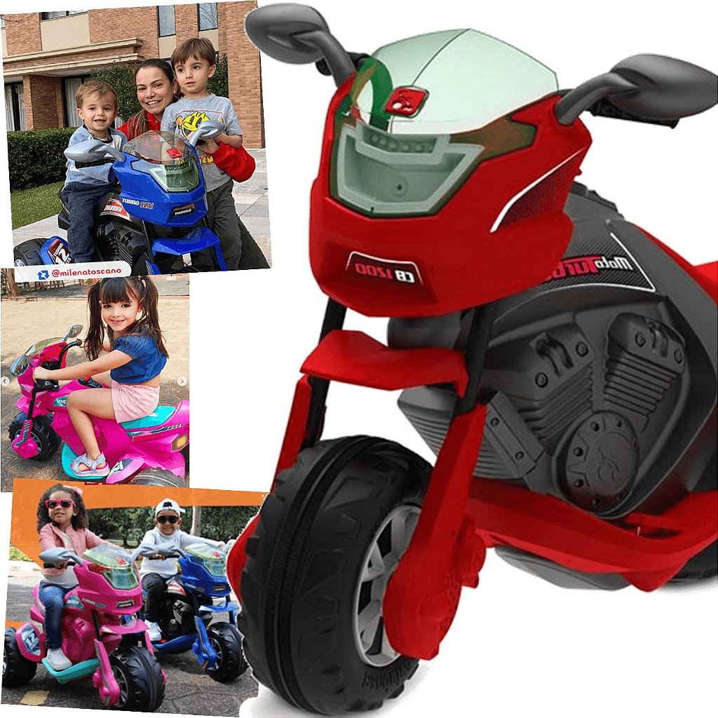 Moto Eletrica Infantil Bandeirante Super Thunder 12V Pink - Maçã Verde Baby
