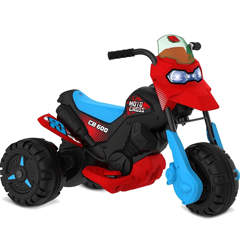 Moto de Motocross de Brinquedo com Apoio - Vermelho