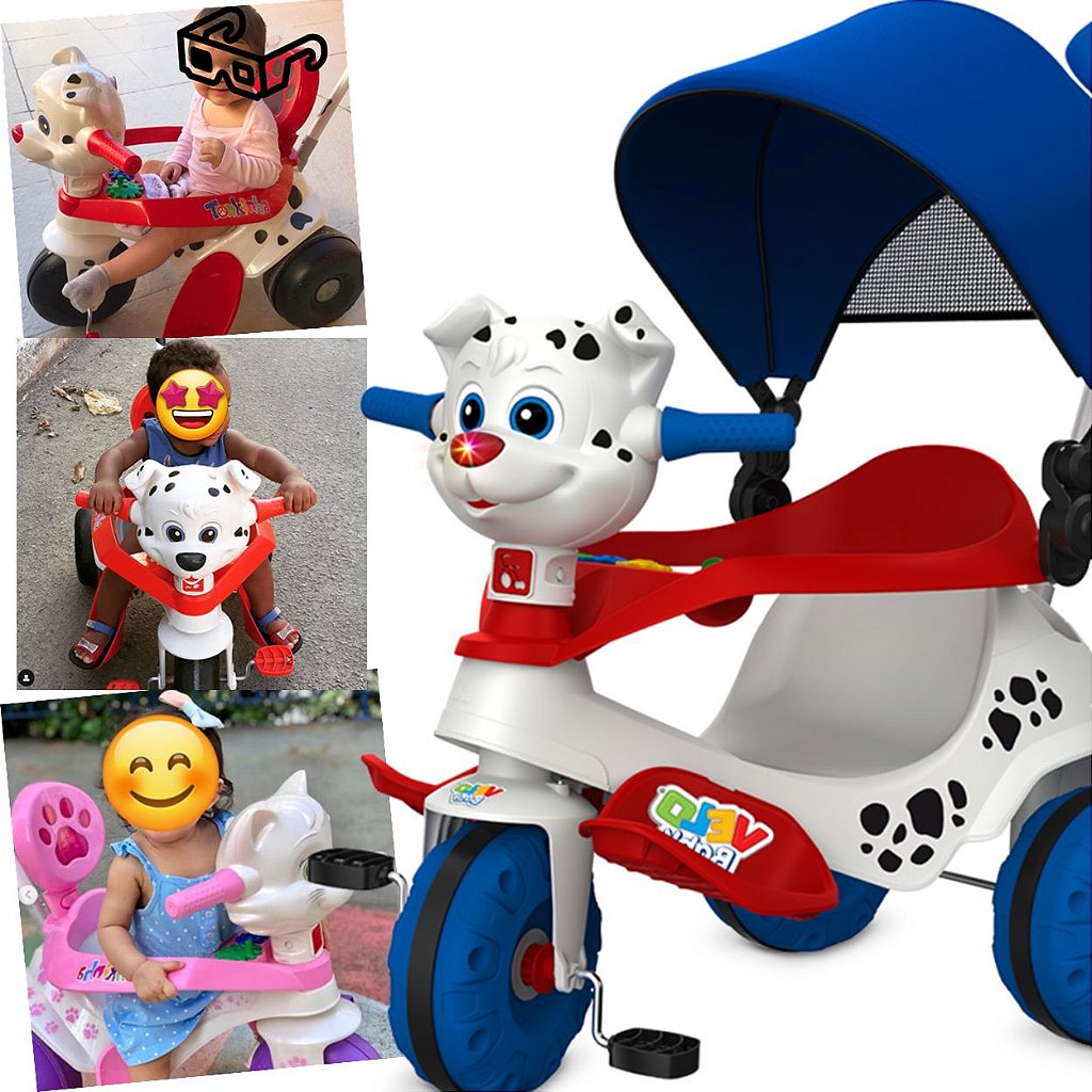 Triciclo Velobaby Doggy Bandeirante Pedal Passeio Infantil - Tem Tem  Digital - Brinquedos e Papelaria, aqui tem!