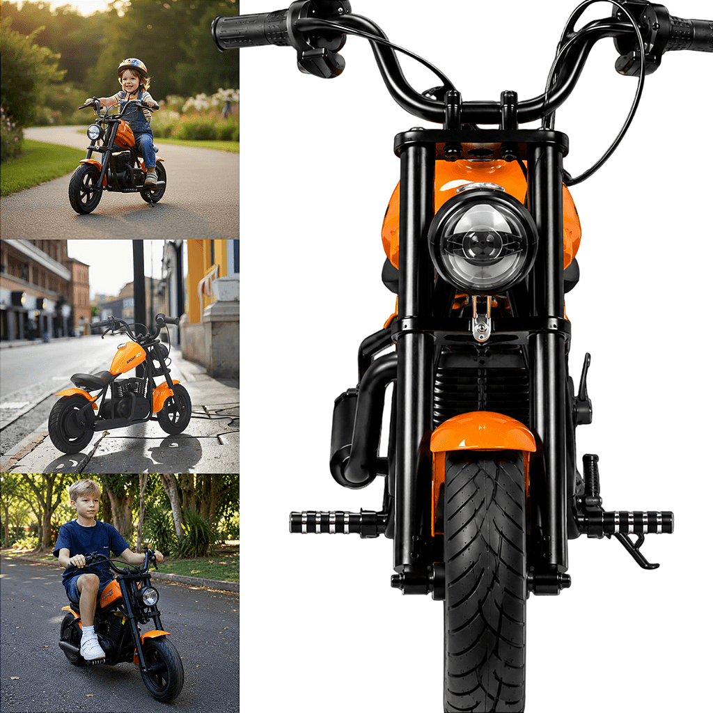 @14710  モーターエディション1台 Moto Elétrica Infantil Zippy Toys Halei Extreme Laranja 24V - Maçã