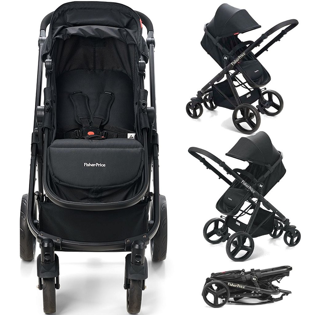 Carrinho Berço Moises Bebe Conforto Fisher Price Hero Preto - Maçã Verde  Baby