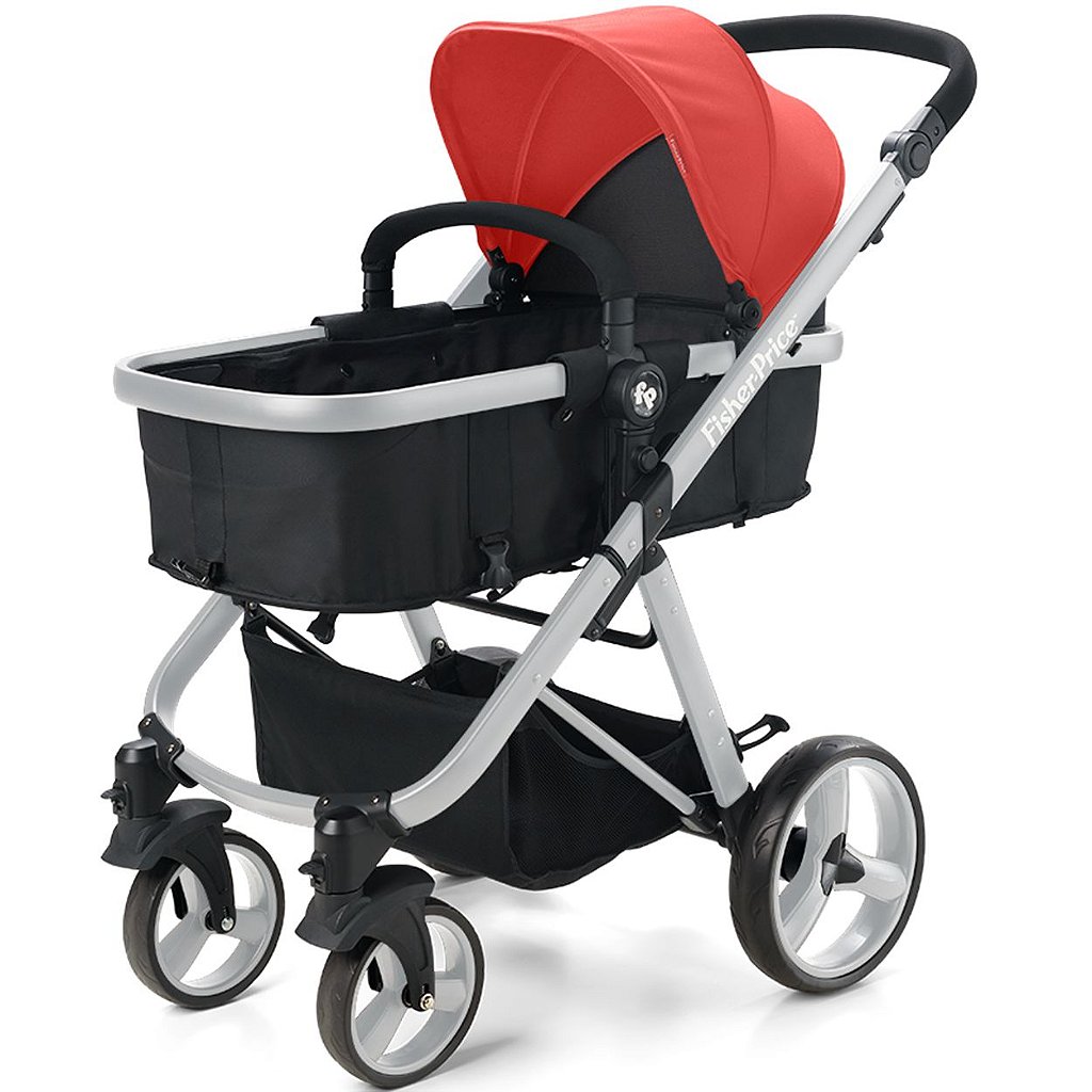 Carrinho Berço Moises Bebe Conforto Fisher Price Hero Vermelho - Maçã Verde  Baby