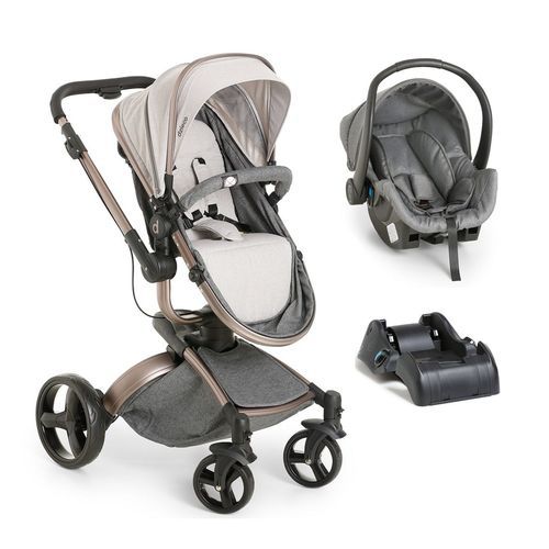 Carrinho Moisés Bebe Conforto e Base Dzieco Vulkan 360º Cinza - Maçã Verde  Baby