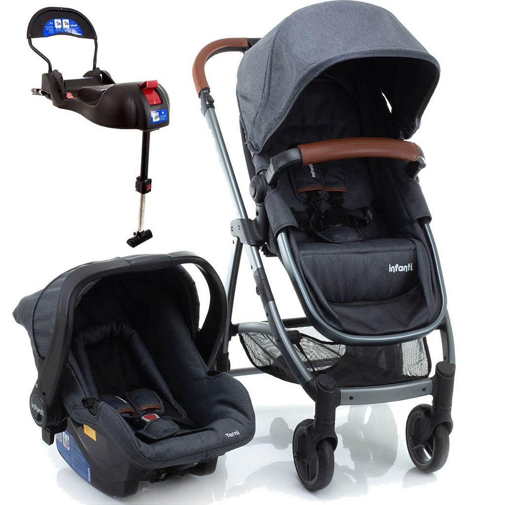 Carrinho De Bebe Bebe Conforto E Base Isofix Infanti Epic Lite Grey Vintage Maca Verde Baby