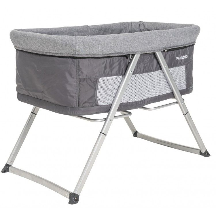 Berço Moisés Desmontavel Kiddo Sleep Melange Grafite - Maçã Verde Baby