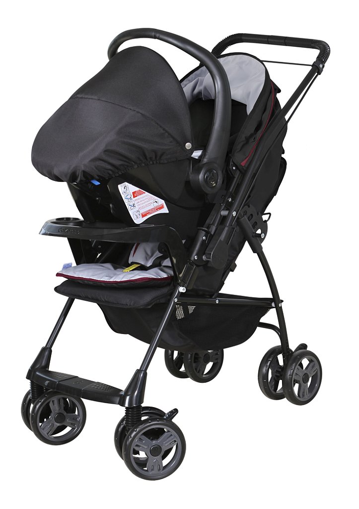 Carrinho De Bebe Galzerano Milano Reversivel Ii Preto 1016ppr Bebe Conforto E Base Maca Verde Baby
