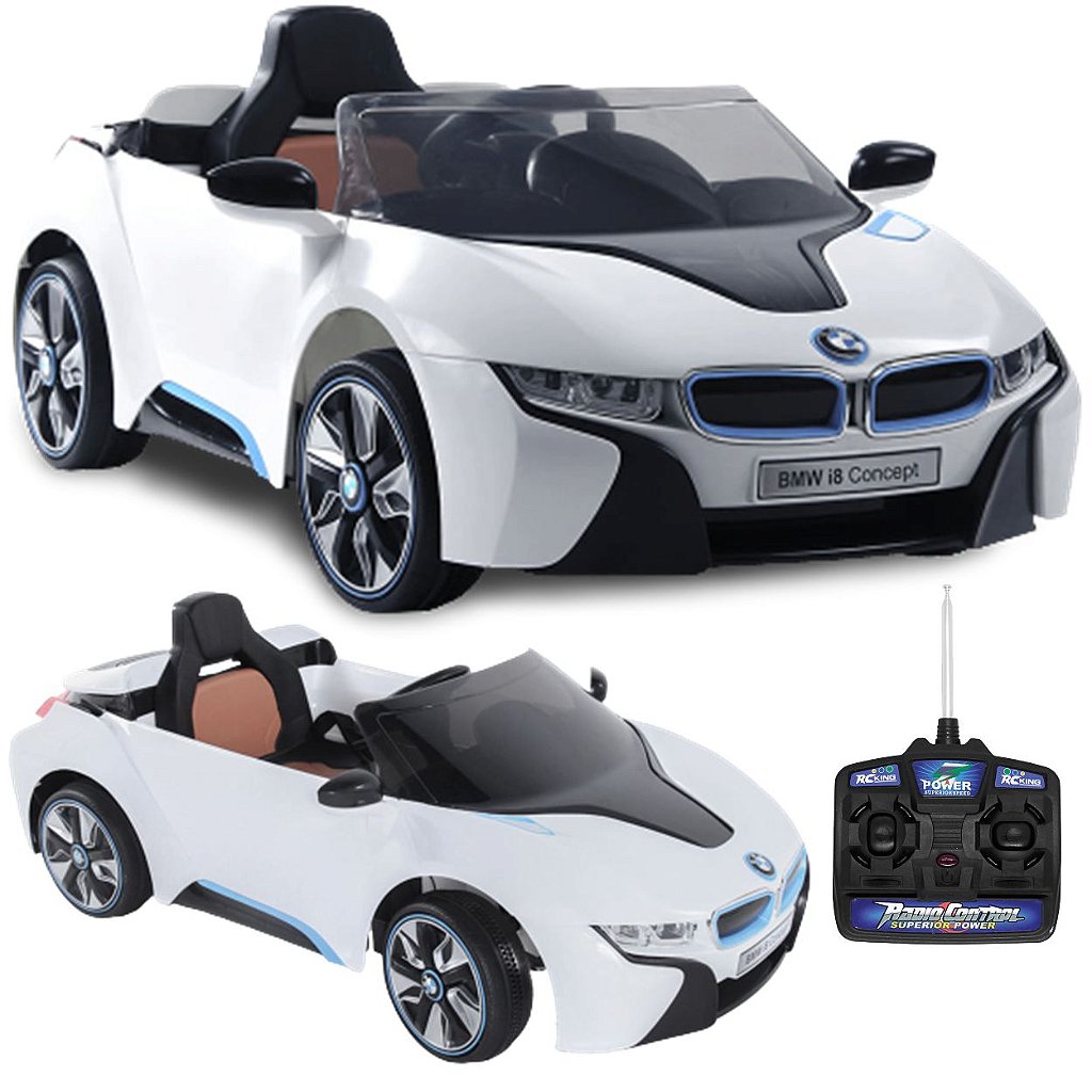 Carro Eletrico Belfix BMW i8 Concept 6V Controle Remoto Branco - Maçã Verde  Baby