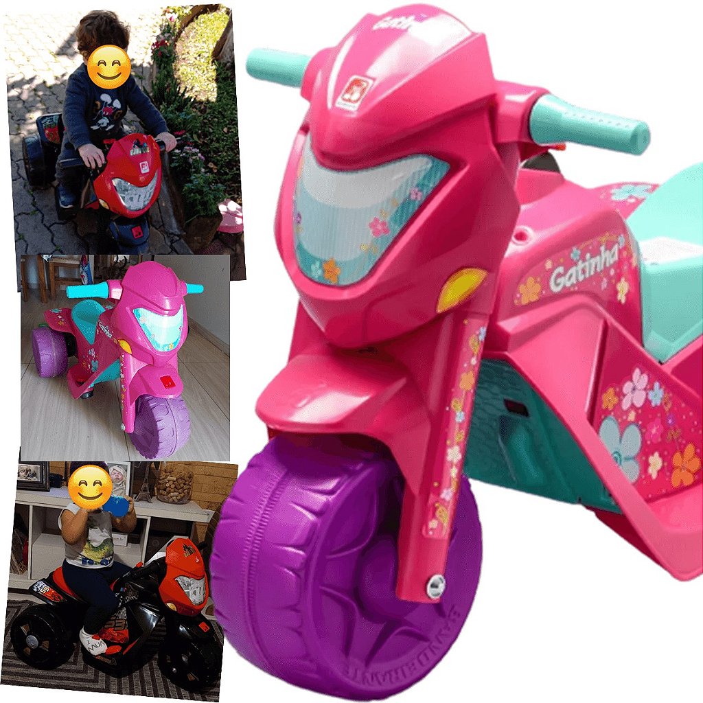 Moto Eletrica Infantil Bandeirante XT3 6V Pink Rosa Meninas - Maçã Verde  Baby