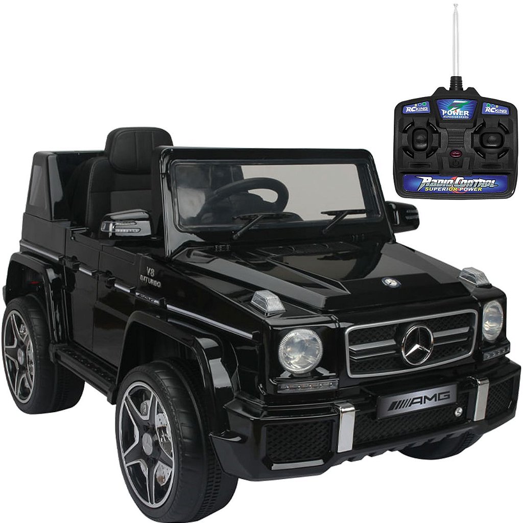 Carro Elétrico Infantil Mercedes Bens 6V Com Controle Remoto Preto