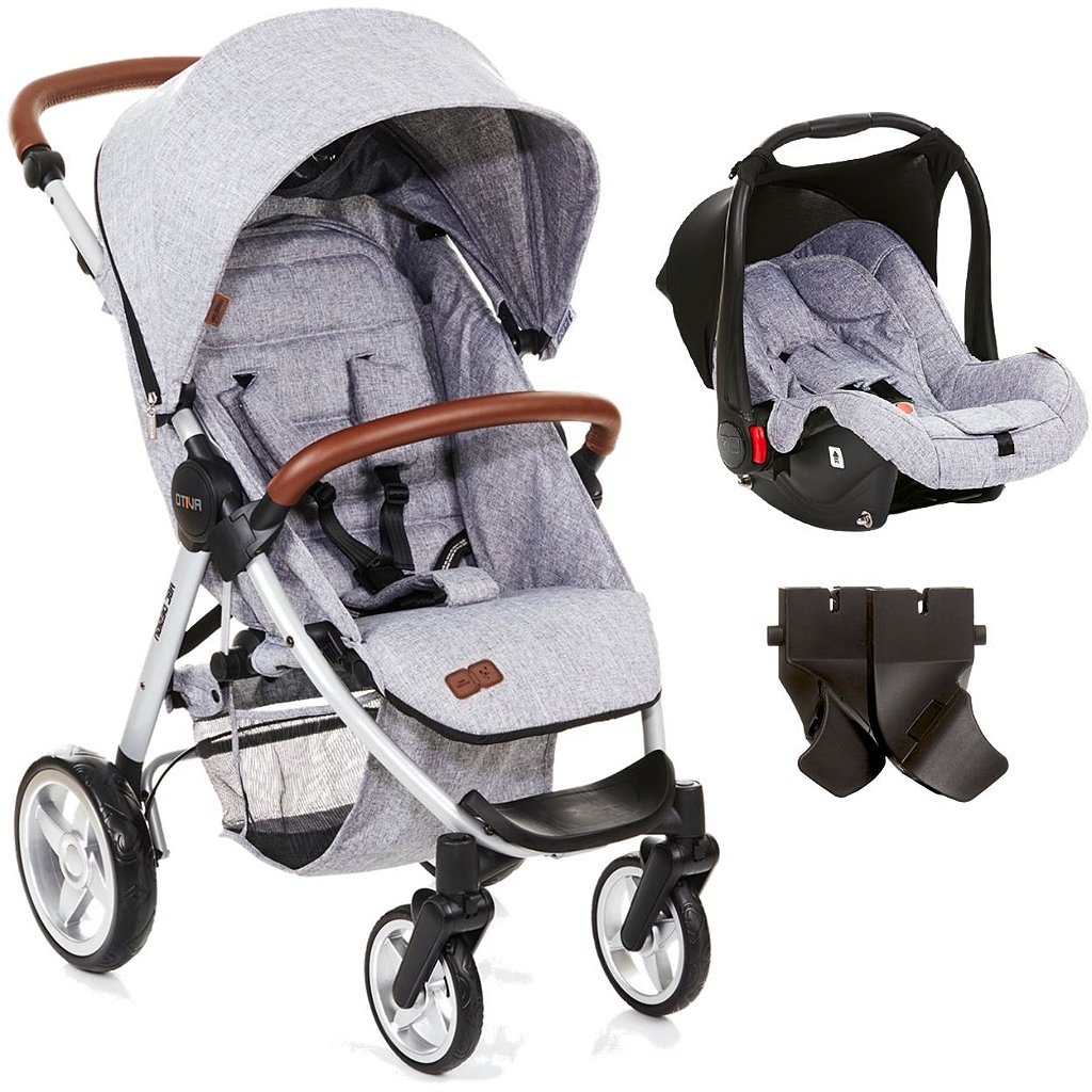 Carrinho de Bebe ABC Design Avito com Bebe Conforto Graphite - Maçã Verde  Baby