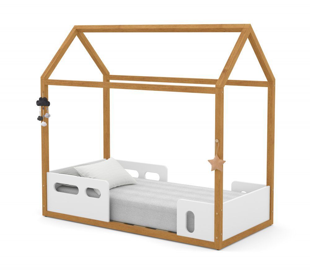 archi ミニマット② Mini Cama Montessoriana Liv Branco Soft/Freijó Matic