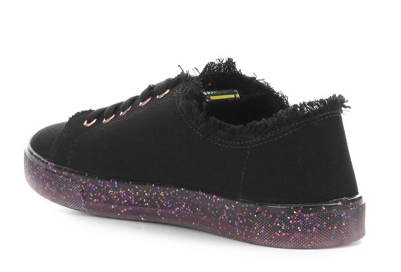 tenis molekinha infantil glitter preto