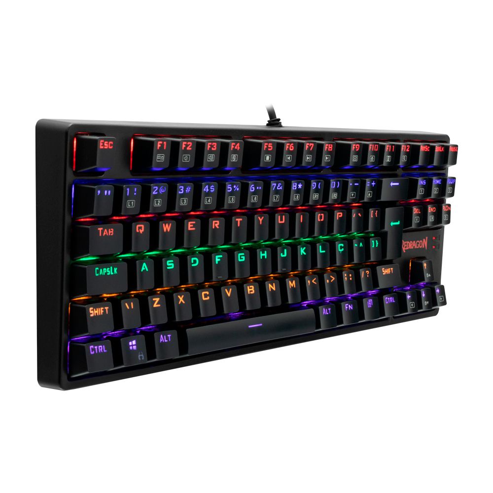 Teclado Mecânico Gamer Redragon Daksa K576, LED Rainbow, Switch